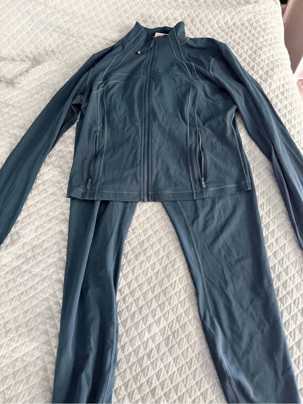 lululemon athletica Navy Full-Length Leggings and Zip Jacket Set
